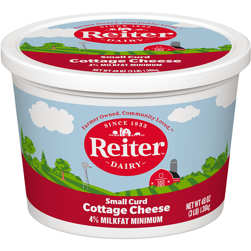 Small Curd Cottage Cheese Plastic 48 oz. Reiter™ Dairy