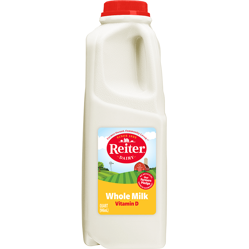 Whole Milk Plastic Quart Reiter Dairy